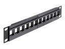 Delock Patch Panel - Schwarz - 1U - 25.4 cm (10")