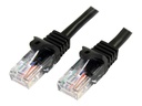 StarTech.com 0,5m Cat5e Ethernet Netzwerkkabel Snagless mit RJ45 - Cat 5e UTP Kabel - Schwarz - Patch-Kabel - RJ-45 (M)