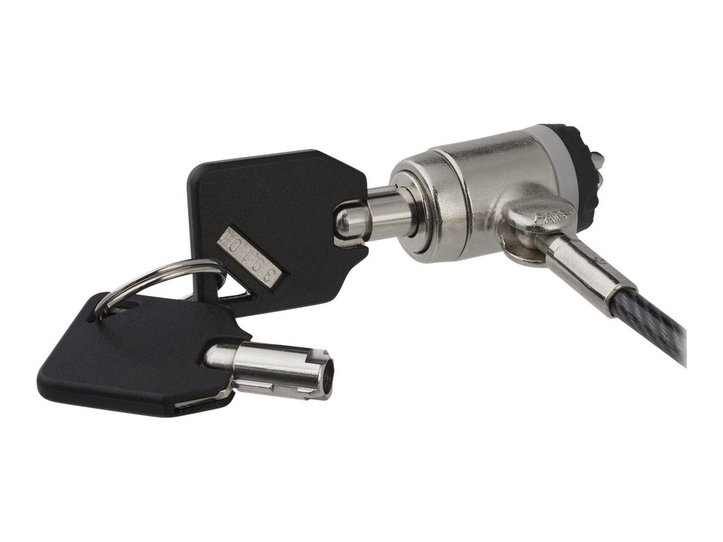 StarTech.com Laptopschloss (Push-to-Lock Taste, 2 m Stahlkabel, Notebook Diebstahlsicherung, Kabelschloss)