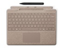 Microsoft Surface Pro Keyboard - Tastatur - mit Trackpad, Beschleunigungsmesser, Surface Slim Pen 2 Ablage- und Ladeschale - QWERTZ - Deutsch/Österreichisch - Dune - mit Slim Pen 2 - für Microsoft Surface Pro 8, Pro 8 for Business, Pro 9, Pro 9 for Business, Pro 10 for Business, Pro (11th Edition)