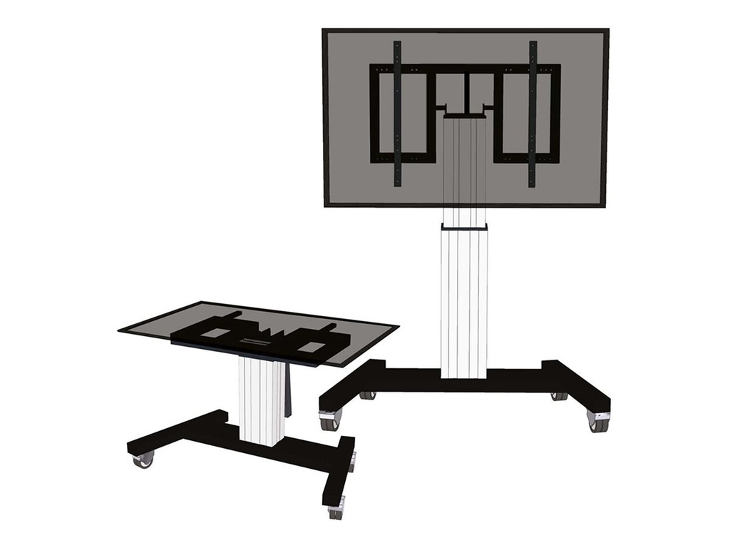 Neomounts PLASMA-M2500T - Wagen - motorisiert - für Flachbildschirm / AV-Ausrüstung - Silber, RAL 9006, White Aluminum - Bildschirmgröße: 106.7-254 cm (42"-100")