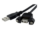 StarTech.com 90cm USB A Blendenmontage Kabel Bu/St - USB Verlängerungskabel - Einbaubuchsen Kabel Verlängerung - USB-Verlängerungskabel - USB (W)