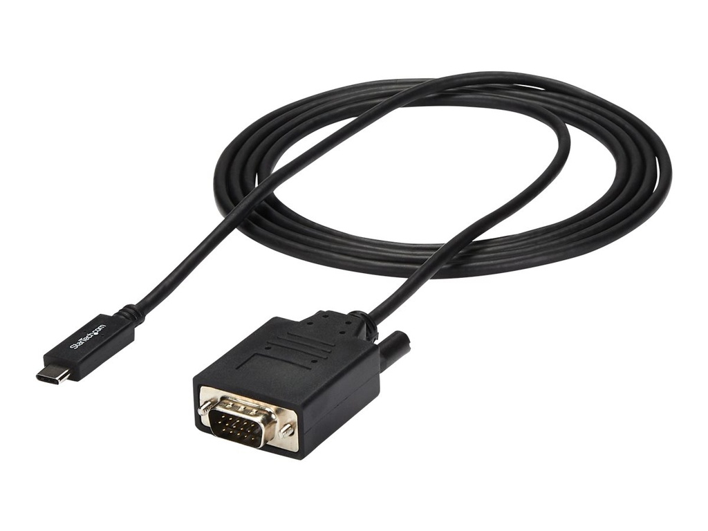 StarTech.com 2 m USB-C auf VGA Kabel - 1920x1200/1080p USB Typ-C auf VGA Video Aktives Adapter Kabel - Thunderbolt 3 kompatibel - Laptop auf VGA Monitor/Projektor - DP Alt Mode HBR2 (CDP2VGAMM2MB)