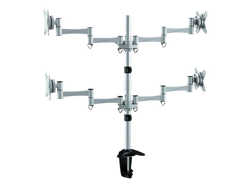 Neomounts FPMA-D1330D4SILVER - Befestigungskit (Spannbefestigung für Tisch, Pivot, 4 Gelenkarme)