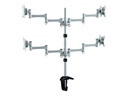 Neomounts FPMA-D1330D4SILVER - Befestigungskit (Spannbefestigung für Tisch, Pivot, 4 Gelenkarme)