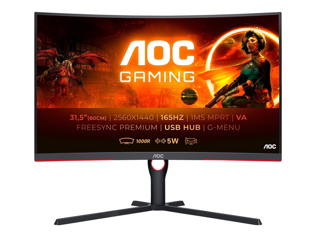 AOC Gaming CQ32G3SU/BK - LED-Monitor - Gaming - gebogen - 81.3 cm (32")