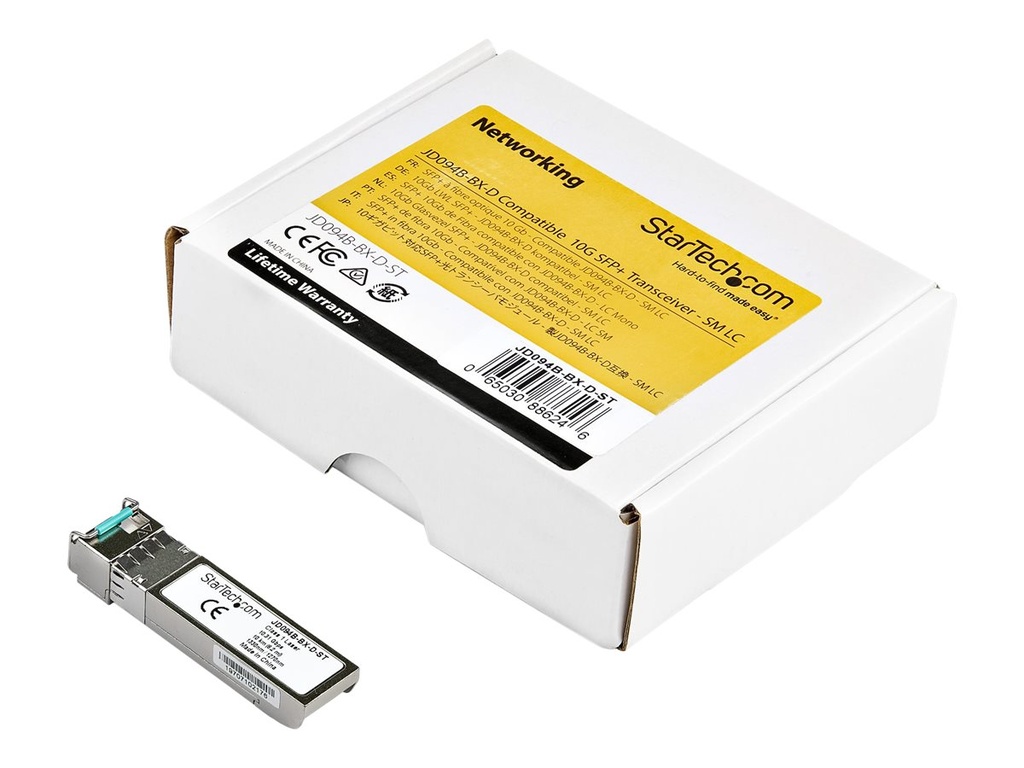StarTech.com JD094B-BX-D-ST Transceiver Modul (HP JD094B-BX-D kompatibel, SFP+ , 10 Gbit/s, 10 km, Single Mode, 10GBase-BX Downstream)