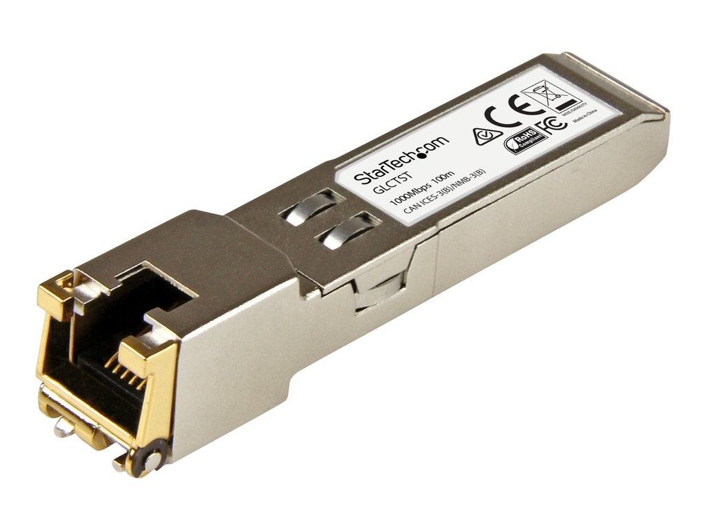 StarTech.com 10050-ST Transceiver Modul (SFP Module, 10/100/1000Base-TX Extreme Networks kompatibel, Kupfer, RJ-45 Kupfer mit DDM)