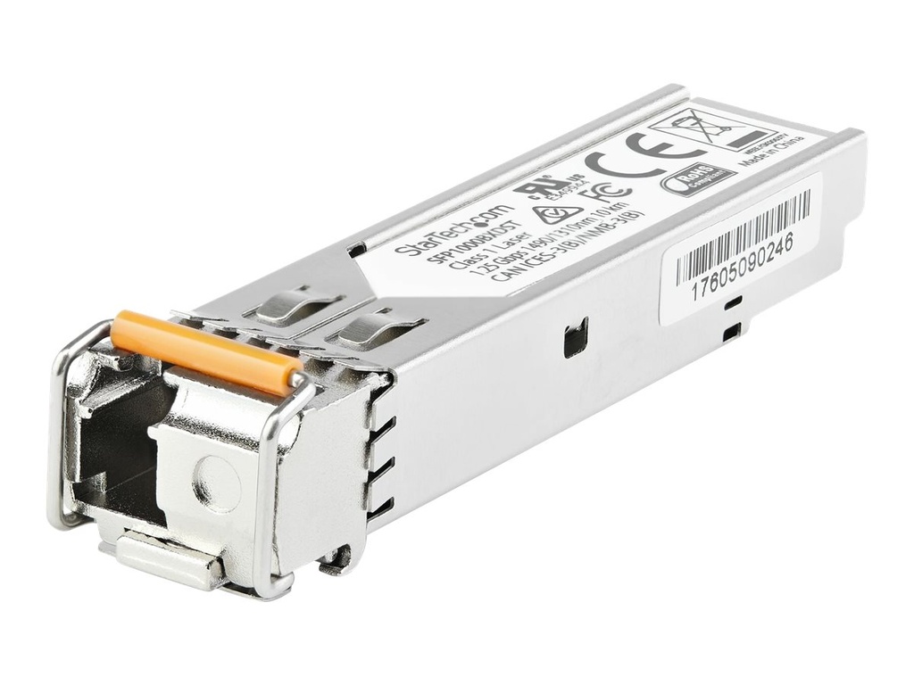 StarTech.com SFP1GBX10DES Transceiver Modul (Dell EMC SFP-1G-BX10-D kompatibel, SFP, 1 Gbit/s, 10 km, Single Mode, Mini-GBIC)
