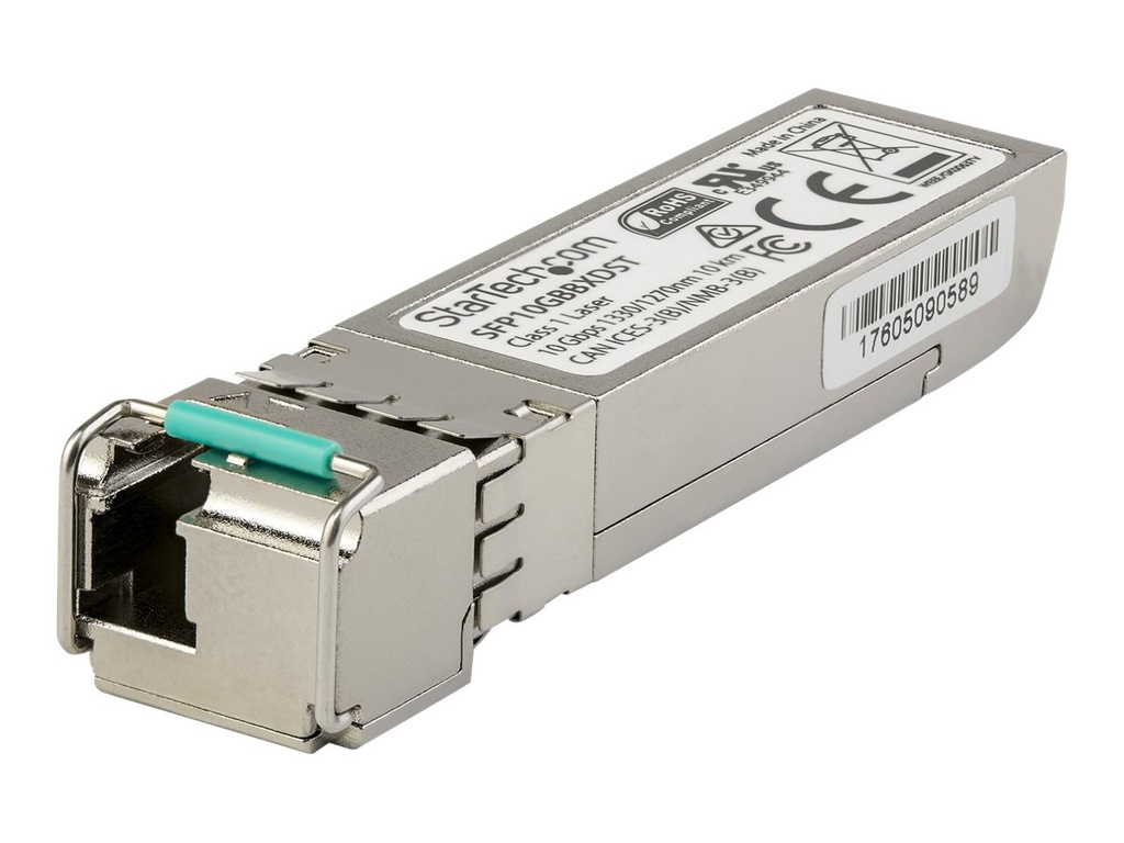 StarTech.com SFP10GBX40DS Transceiver Modul (Dell EMC SFP-10G-BX40-D kompatibel, SFP+, 10 Gbit/s, 40 km, Single Mode, Mini-GBIC)