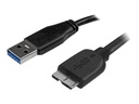 StarTech.com 3m schlankes SuperSpeed USB 3.0 A auf Micro B Kabel - St/St - USB 3.0 Anschlusskabel - Schwarz - USB-Kabel - Micro-USB Typ B (M)