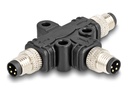 Delock Netzwerk-Splitter - 4-poliger M8 (M)