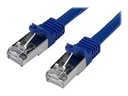 StarTech.com Startech 1m CAT6 Ethernet Cable, 10 Gigabit Shielded Snagless RJ45 100W PoE Patch Cord, CAT 6 10GbE SFTP Network Cable w/Strain Relief, Blue, Wiring is UL Certified/TIA - Category 6 - 26AWG (N6SPAT1MBL)