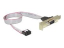 Delock Slot Bracket > 1 x Serial - Serielles Bedienfeld - DB-9 (M)