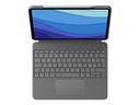 Logitech Combo Touch - Tastatur und Foliohülle - mit Trackpad - hintergrundbeleuchtet - Apple Smart connector - QWERTY - Italienisch - Oxford Gray - für Apple 10.9-inch iPad Air (4. Generation, 5. Generation)