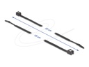 Delock Kabelbinder - selbstschneidend, Breite 4,8 mm - 28 cm - Schwarz (Packung mit 50)