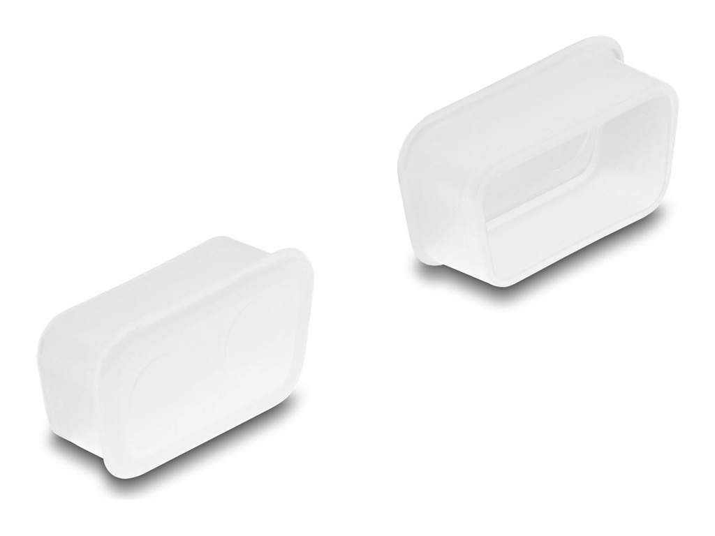 Delock Stecker-Staubschutz - für D-Sub 9/D-Sub 15 VGA weiblich - durchsichtig (Packung mit 2)