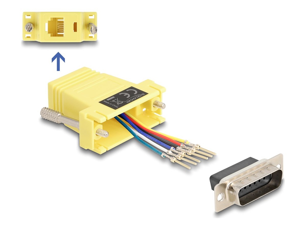 Delock Assembly Kit - Serieller Adapter - 15 pin D-Sub (DB-15)