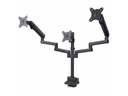 StarTech.com Triple Monitor Desk Mount For Up To Three 27in Screens, VESA 75x75/100x100, Tool-Less Arm Adjustments, C-Clamp/Grommet Mount, Spring-Assisted Arms - Befestigungskit - einstellbarer Arm - für 3 LCD-Anzeigen - Aluminium, Stahl, Kunststoff - Schwarz - Bildschirmgröße: bis zu 68,6 cm (bis zu 27 Zoll)