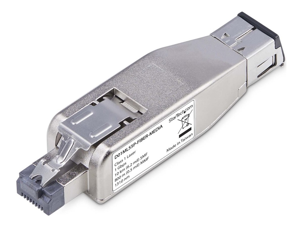 StarTech.com Gigabit Fiber to RJ45 Ethernet Media Converter, Micro Mini