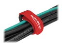 Delock Klettverschluss-Cinchkabelbinder - 19 cm - Rot (Packung mit 5)