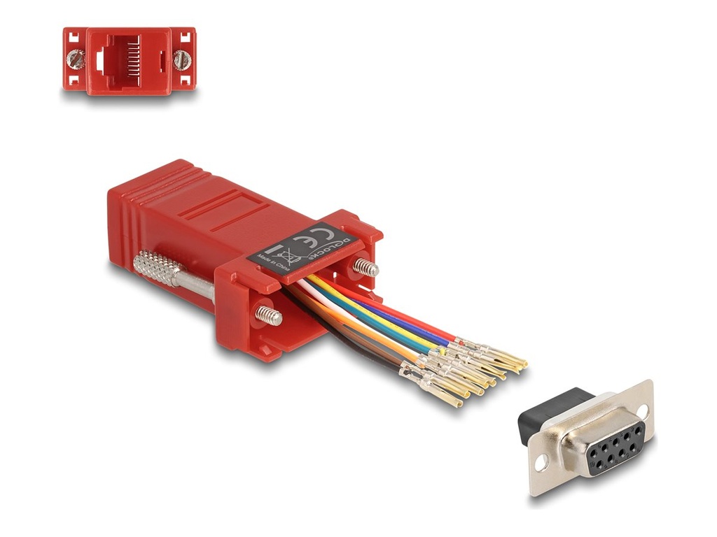 Delock Serieller Adapter - DB-9 (W) schraubbar zu RJ-45 (8 Polig)