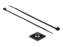 Delock Kabelbinderhalterung - Schwarz