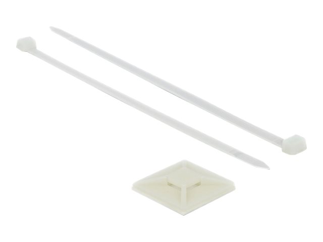 Delock Kabelbinderhalterung - weiß