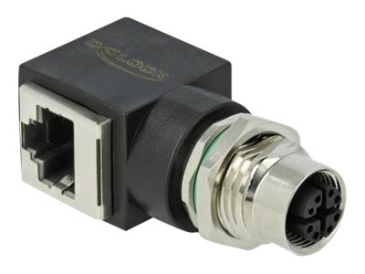 Delock Netzwerkadapter - 8-polig M12 (W) gerade zu RJ-45 (W)