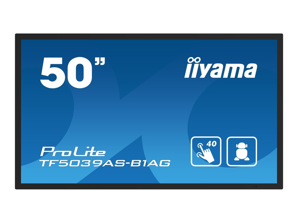 Iiyama ProLite TF5039AS-B1AG - 127 cm (50") Diagonalklasse LCD-Display mit LED-Hintergrundbeleuchtung - Digital Signage - mit Integrierter Media-Player und Touchscreen (Multi-Touch)