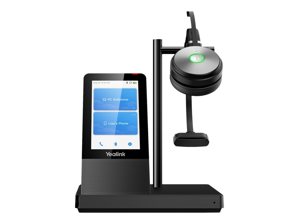 Yealink WH66 Mono Teams - Kabellos - Büro/Callcenter - 20 - 20000 Hz - 478 g - Persönliches Audio-Konferenzsystem - Schwarz