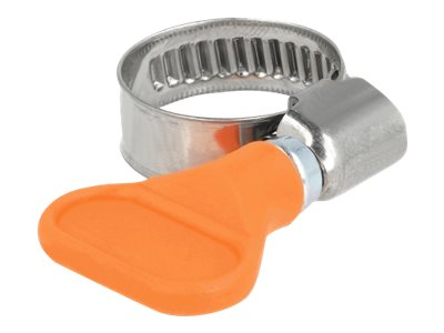 Delock Schlauchschelle - geeignet für 12 - 20 mm Schlauch - orange (Packung mit 5)