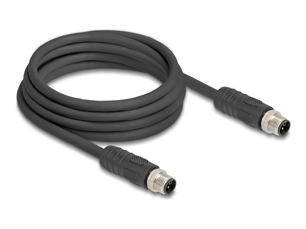 Delock Netzwerkkabel - M12 (4-polig) (M) zu M12 (4-polig)