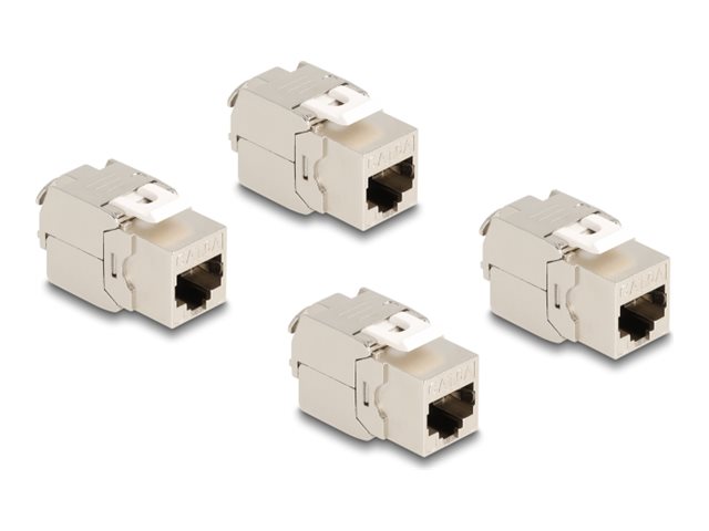 Delock Modulare Eingabe - CAT 6a - STP - RJ-45 - weiß (Packung mit 4)