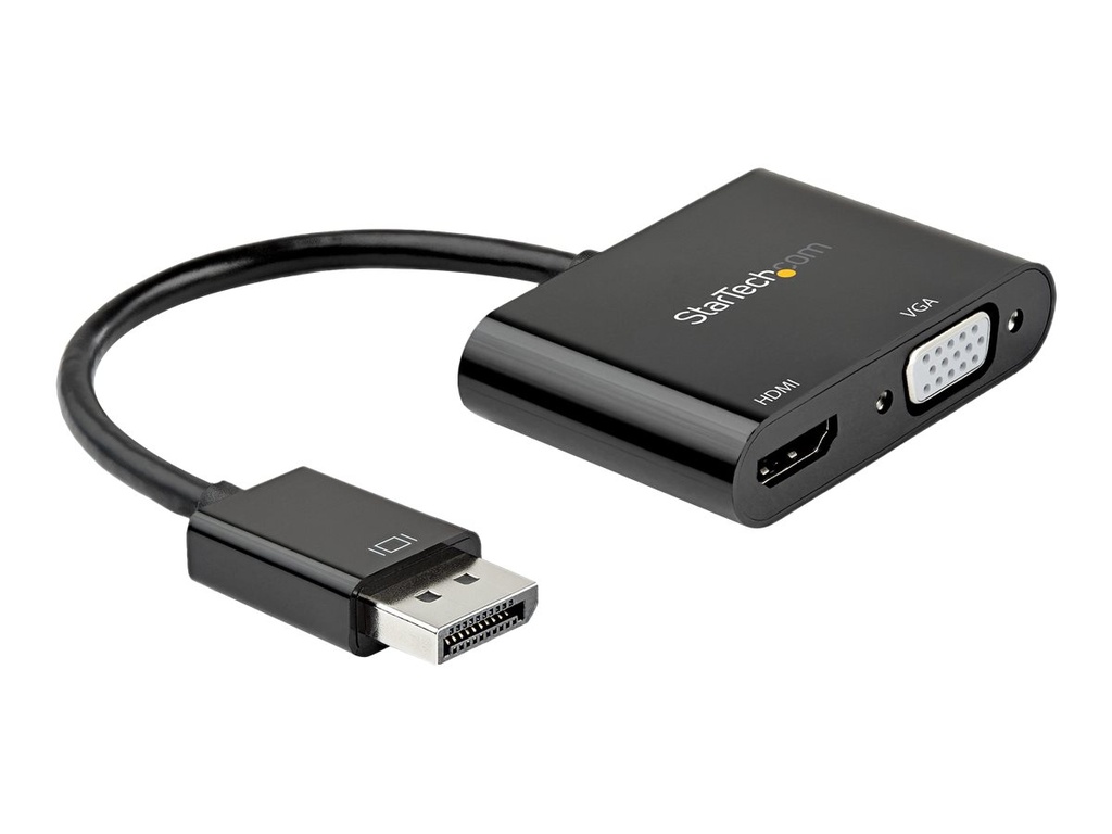 StarTech.com Adapter DispayPort auf VGA - HDMI 4K 60Hz - DP Video Adapter - Videoadapter - DisplayPort männlich zu HD-15 (VGA)