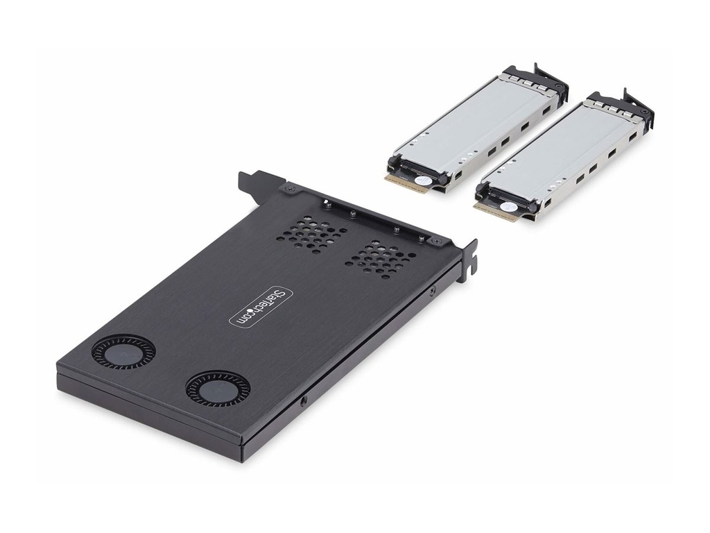 [2M2-REMOVABLE-PCIE] StarTech.com Dual-Bay M.2 NVMe SSD Removable Mobile Rack for PCIe x8 Slot - Schnittstellenadapter - M.2 - M.2 NVMe Card / PCIe (NVMe)