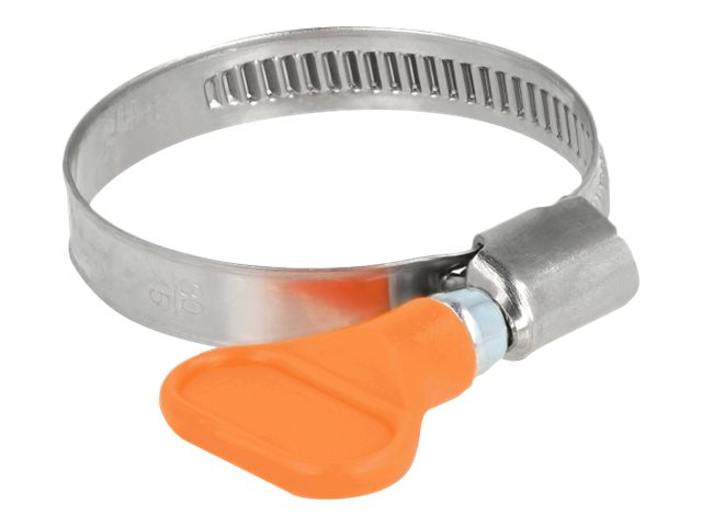 Delock Schlauchschelle - geeignet für 30 - 45 mm Schlauch - orange (Packung mit 5)
