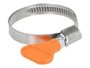 Delock Schlauchschelle - geeignet für 30 - 45 mm Schlauch - orange (Packung mit 5)
