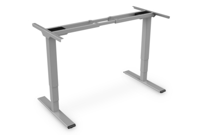 DIGITUS Elektrisch höhenverstellbares Tischgestell, Dual-Motor, 3-Stufen, Grau
