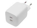 DIGITUS Netzteil - GaN - 65 Watt - 3.25 A - PD 3.0 - 2 Ausgabeanschlussstellen (24 pin USB-C)