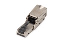 DIGITUS CAT 6A Feldstecker abwinkelbar,  STP mit Staubschutzkappe, Knickschutz