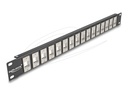 Delock Patchpanel (Blindblech) - Rack montierbar - Schwarz - 1U - 48.3 cm (19")