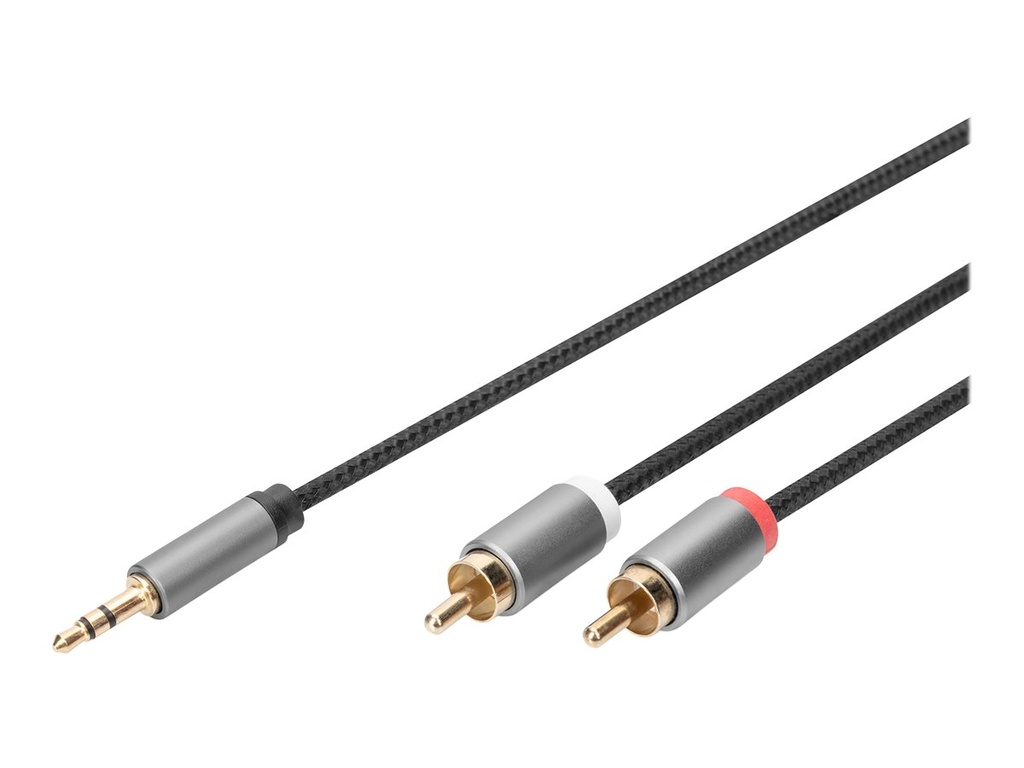 DIGITUS Audiokabel - RCA männlich zu mini-phone stereo 3.5 mm männlich