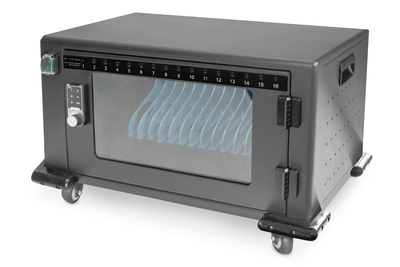 DIGITUS Mobiler Ladeschrank für 16 Tablets bis 13 Zoll, USB- C