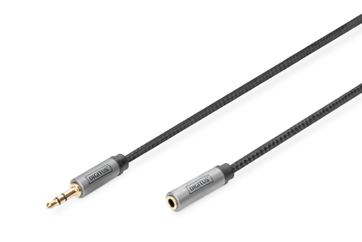 DIGITUS Audio Verlängerungskabel, 3,5 mm Klinke auf 3,5 mm Buchse