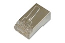 DIGITUS Modularstecker für Rundkabel, Pass through Stecker