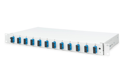DIGITUS LWL-Spleißbox, 1HE, bestückt, 12x SC DX, OS2
