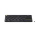Logitech K400 Plus - Standard - Kabellos - RF Wireless - Schwarz - Tastatur - Bluetooth