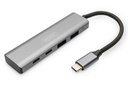 DIGITUS USB-C Hub, 4-Port , 2x USB A + 2x USB-C