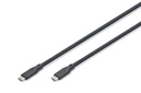 DIGITUS USB Silikon Kabel, USB 3.2 Gen2, USB 10Gbps, 0,5m, schwarz